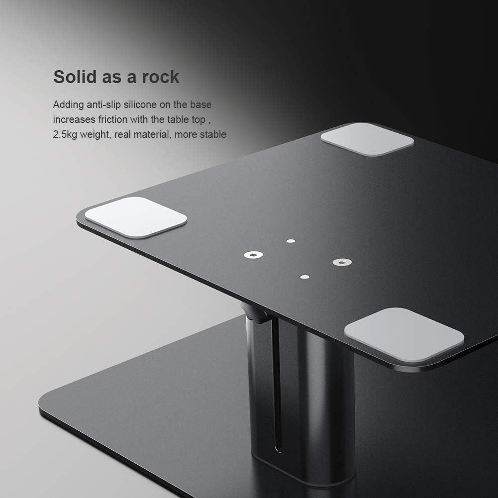 Nillkin Monitor Stand Riser for Desk, Adjustable Height Computer Monitor Stand, Ergonomic Aluminum Computer Desk Holder for iMac,MacBook, Dell, HP, Lenovo and Other Screen Display, Black