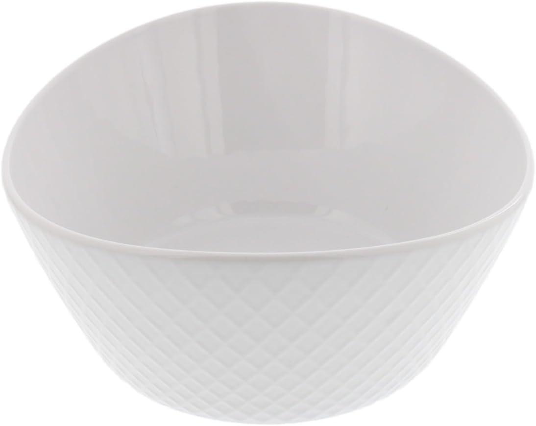 LLZMUKA 4-Piece What a Dish Porcelain Bowl Set, White