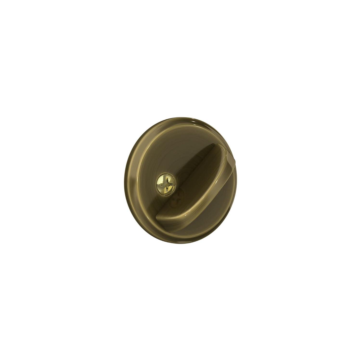 Schlage B60 N 609 Deadbolt, Keyed 1 Side, Highest Residential Security, Antique Brass