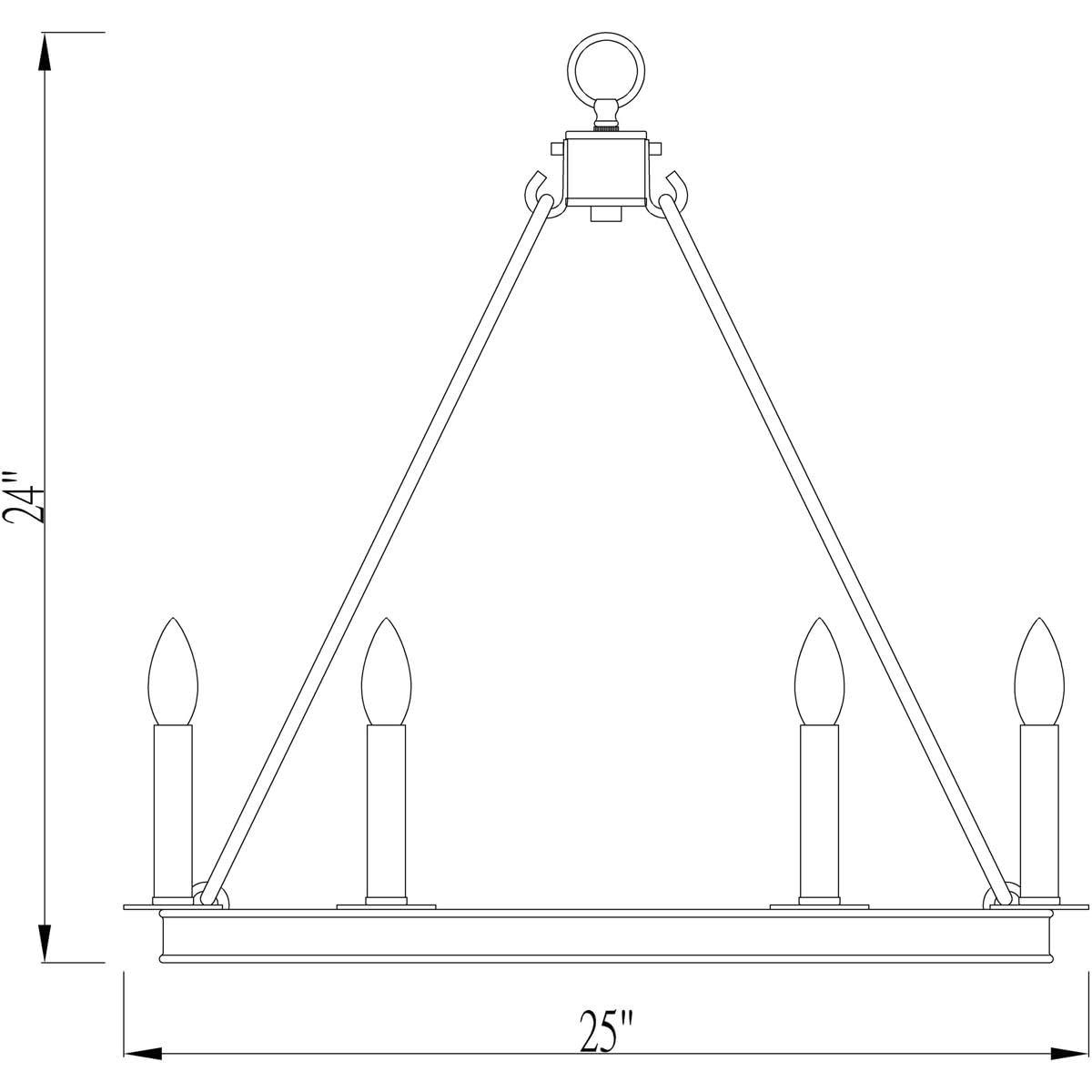 Z-Lite Barclay 6 - Light Dimmable Wagon Wheel Chandelier