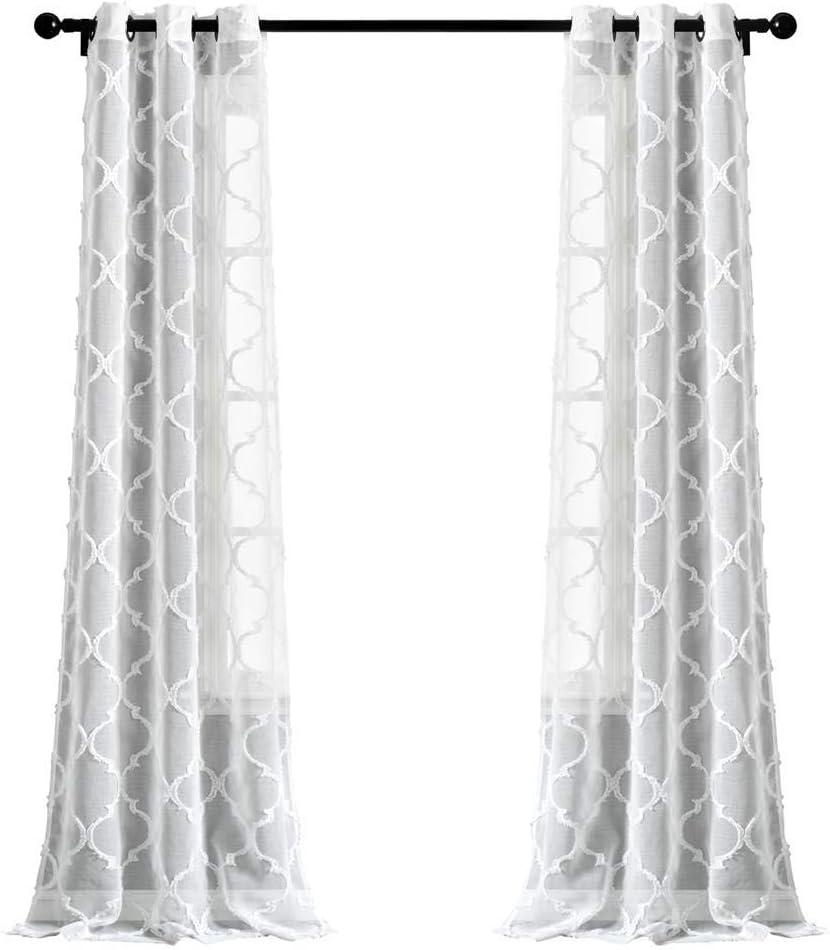 Lush Decor Avon Trellis Sheer Trellis Sheer Curtain Panels (Set of 2)