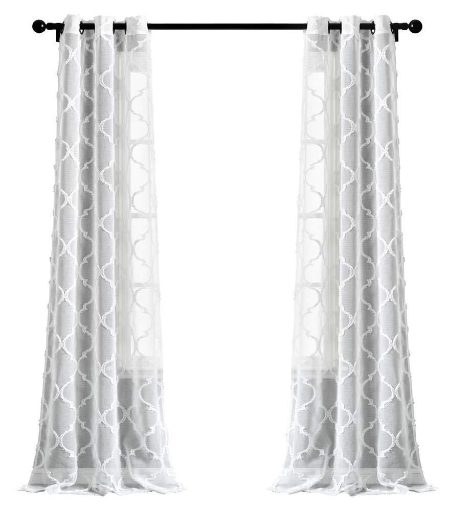 Lush Decor Avon Trellis Sheer Trellis Sheer Curtain Panels (Set of 2)