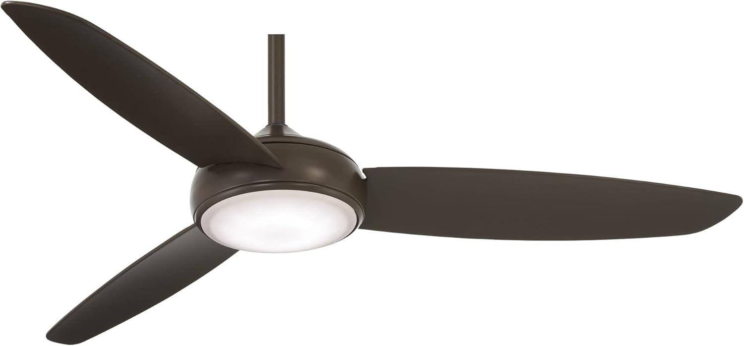 54" Concept IV 3 -Blade LED Smart Standard Ceiling Fan with Remote Control and Light Kit Included