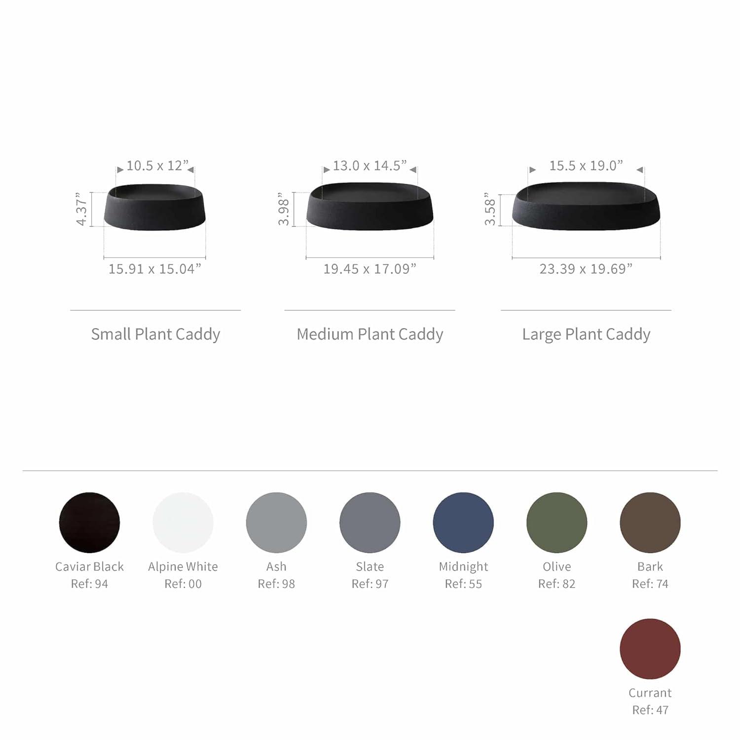 Crescent Garden Pebble Modern Durable Plant Caddy