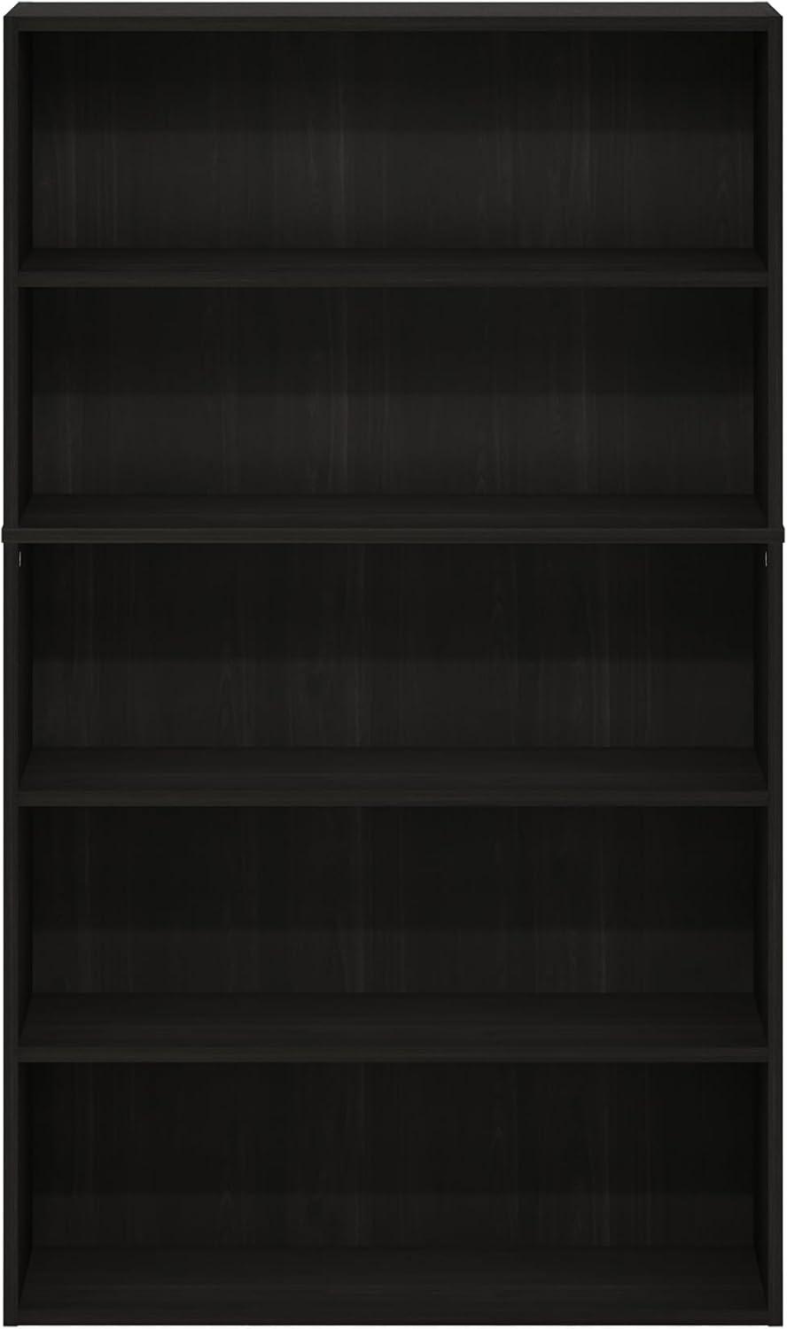Furinno Pasir 5-Tier Open Shelf Bookcase, Bookshelf, 31.5 Inch Wide, Espresso