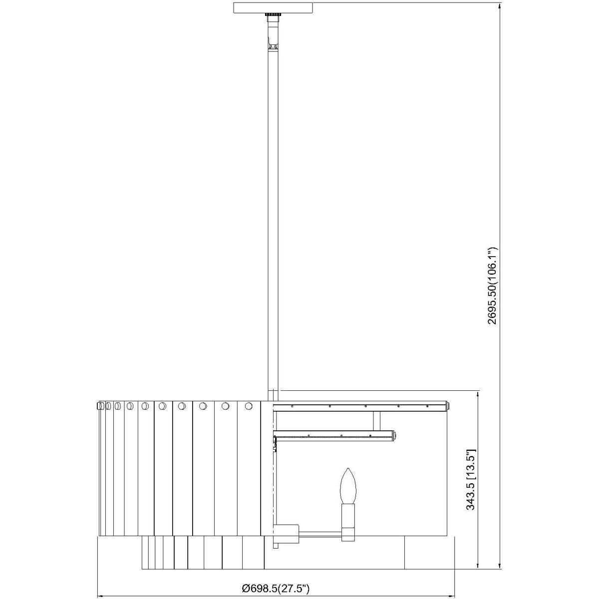 Glacier Modern Gold and Glass Two-Tier Pendant Light