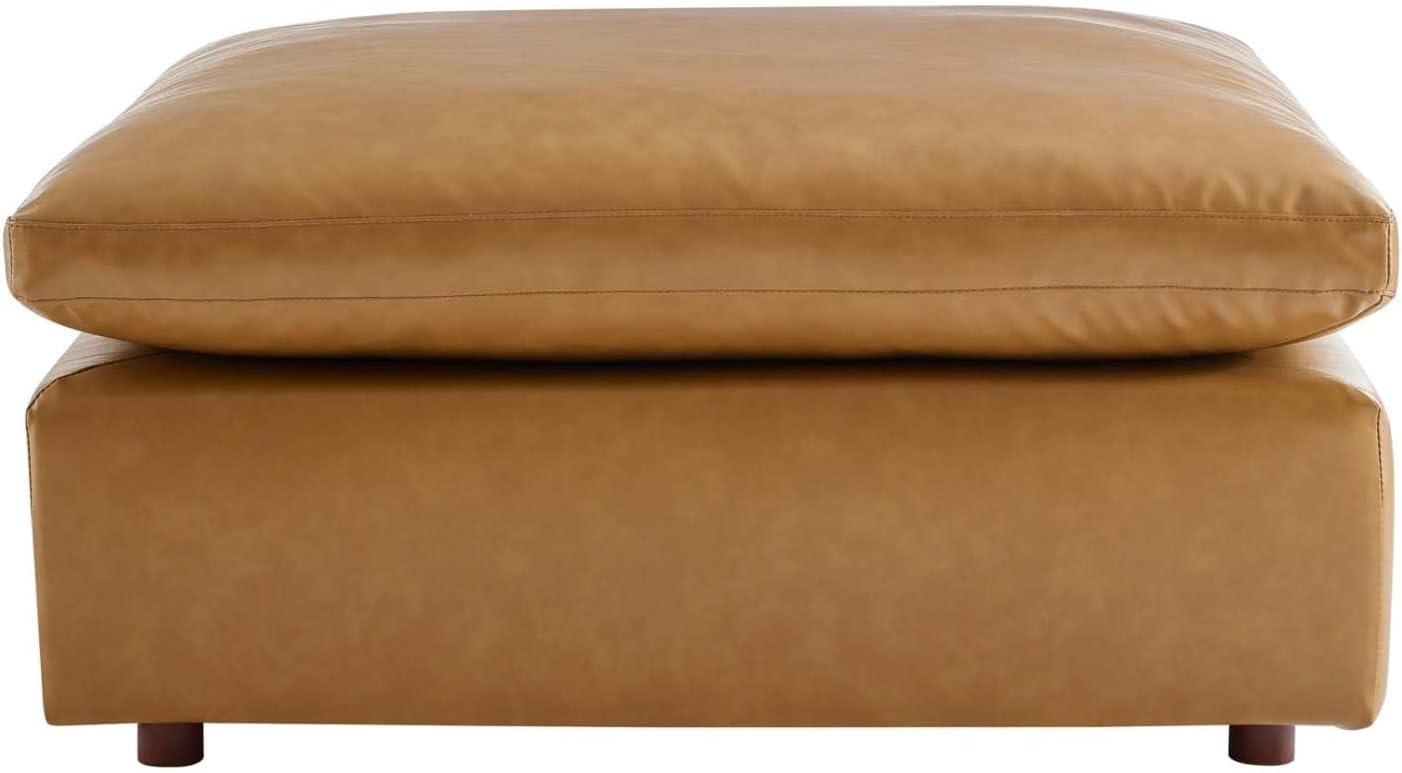 Modway Commix Down Filled Overstuffed Vegan Leather Ottoman