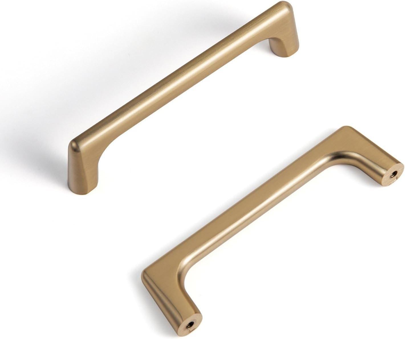 Champagne Bronze Cylindrical Cabinet Bar Pulls with Mounting Hardware