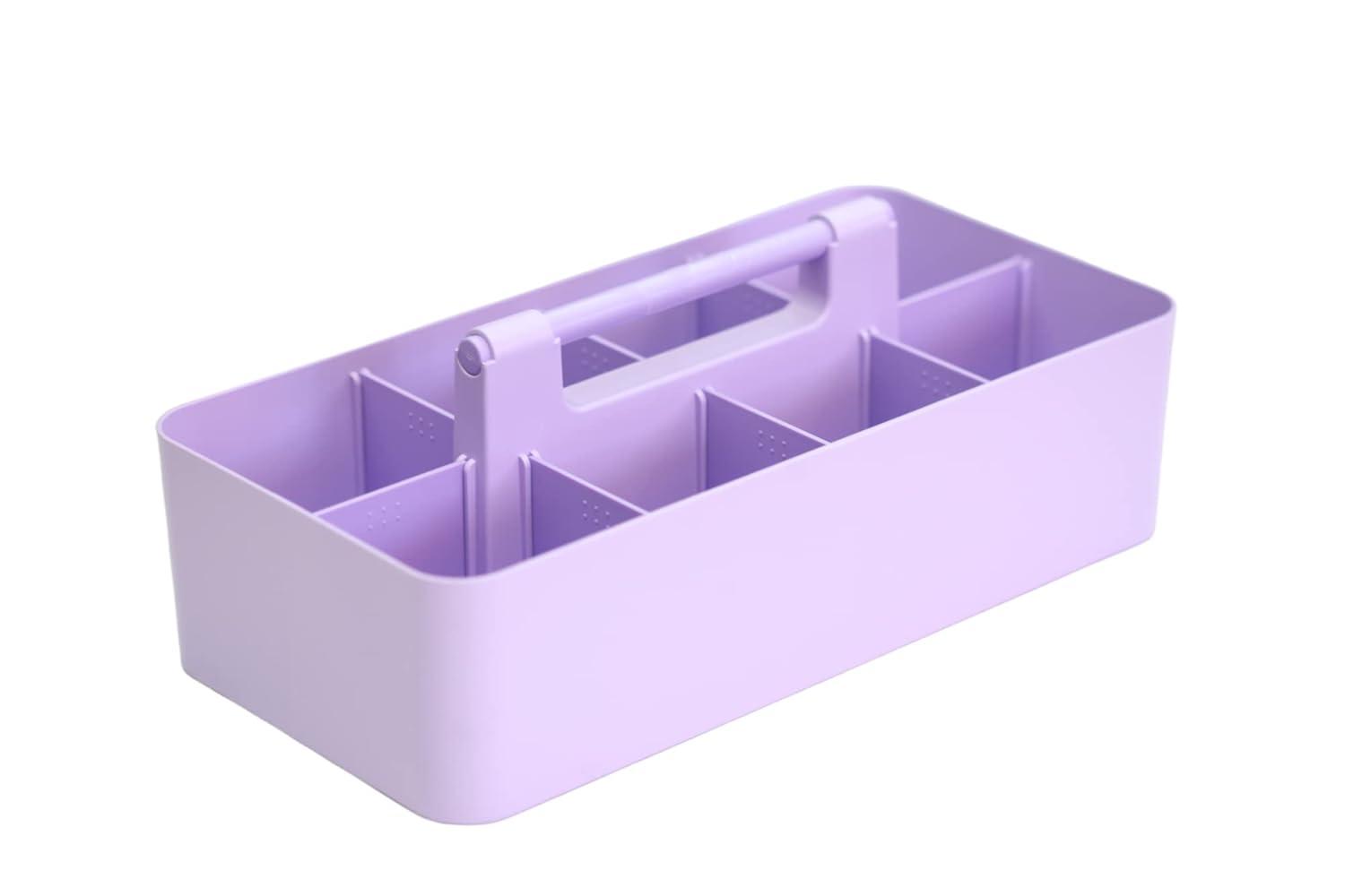 Enjoy Organizer 8-Compartment Desk Organizer & Pencil Holder, Purple, 1 Pack Made in USA