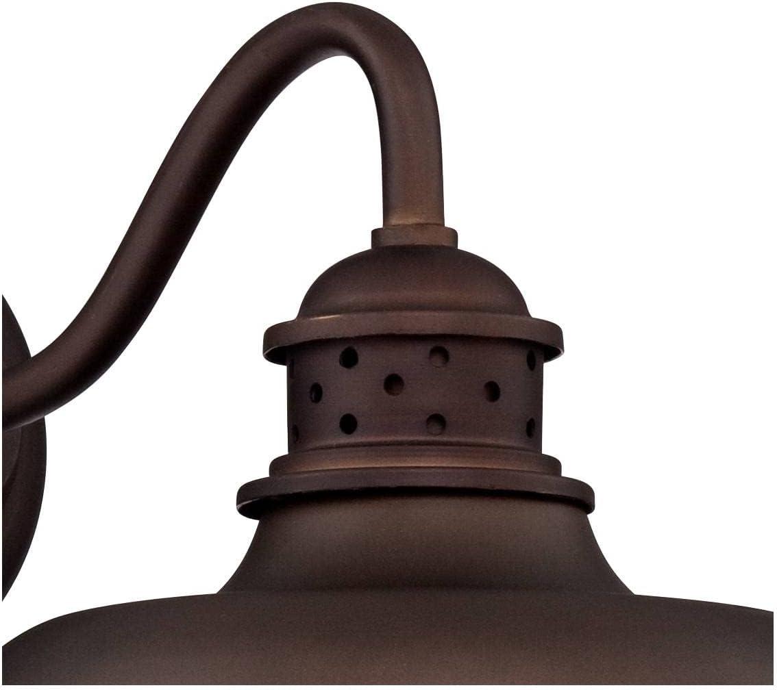 Franklin Iron Works Park Rustic Outdoor Barn Lights Fixtures Set of 2 Oil Rubbed Bronze 9" Open Cage for Post Exterior Light Barn Deck Post Light Yard