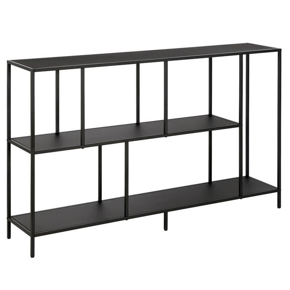 Evelyn&Zoe Winthrop 52" Wide Rectangular Console Table, Blackened Bronze