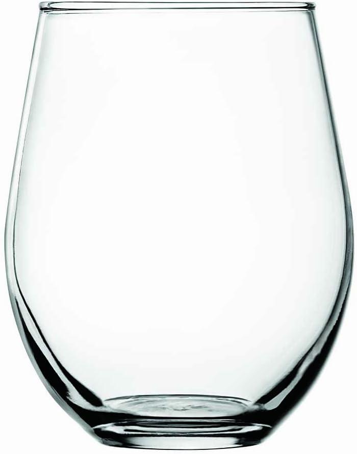 Vienna 20 Oz Clear Glass Stemless Red Wine Tumblers, Set of 4