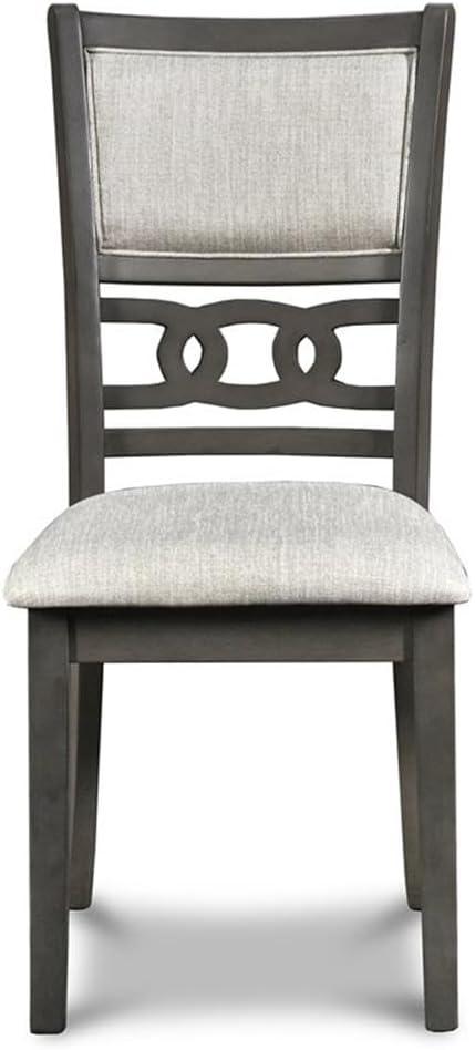 New Classic Furniture,Gia 3-Piece 42" Wood Round Dining Set With 2 Chairs In Gray