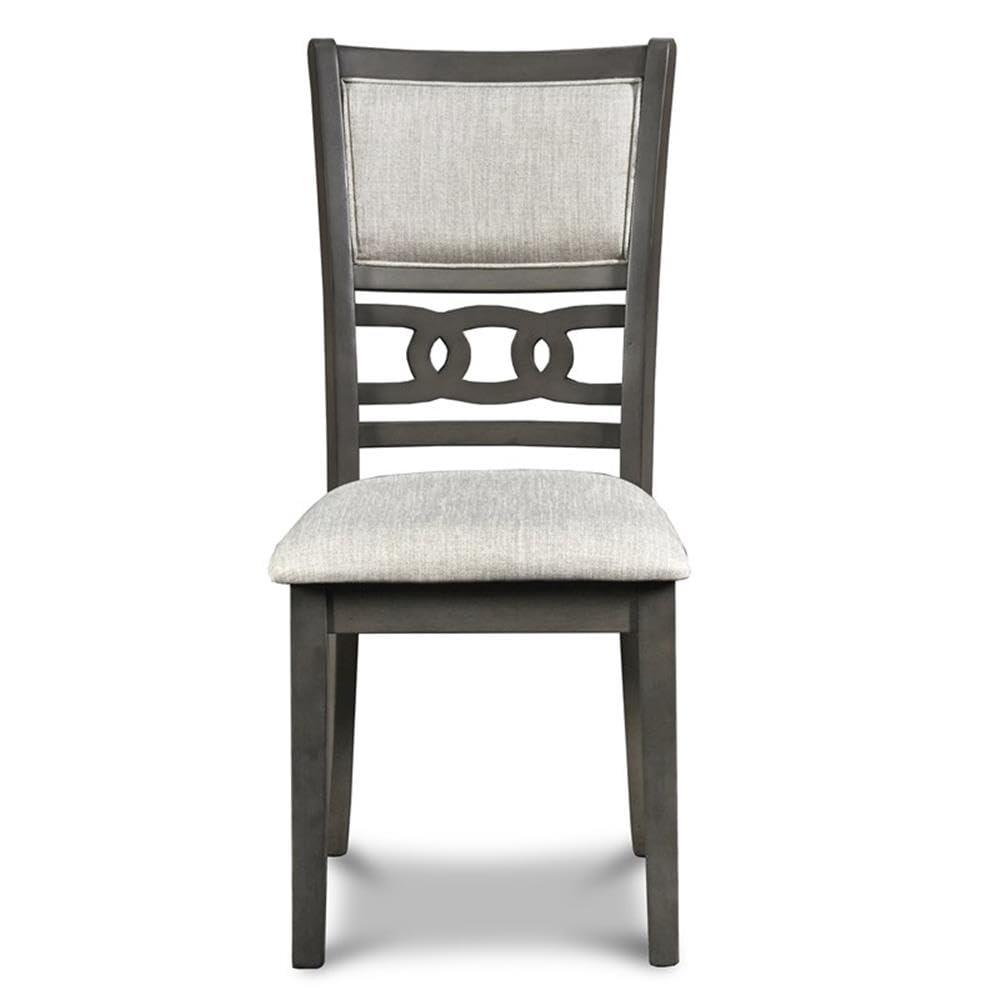 New Classic Furniture,Gia 3-Piece 42" Wood Round Dining Set With 2 Chairs In Gray