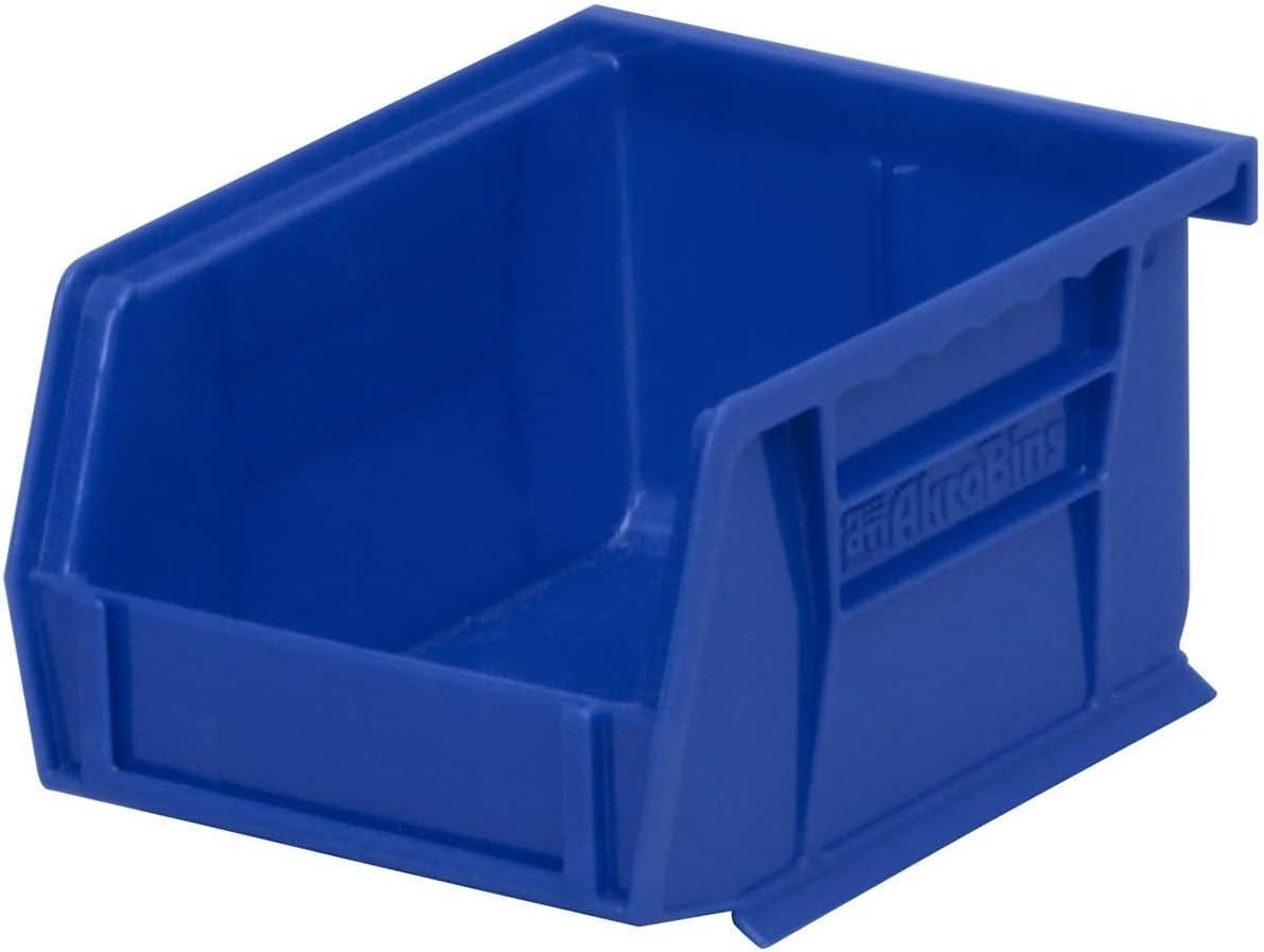 Blue Stackable Plastic Storage Bin for Organization