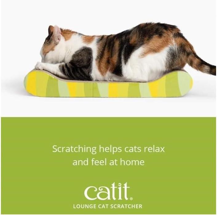 Catit Style Scratcher with Catnip Jungle-Stripe Lounge Cat Scratching Pad