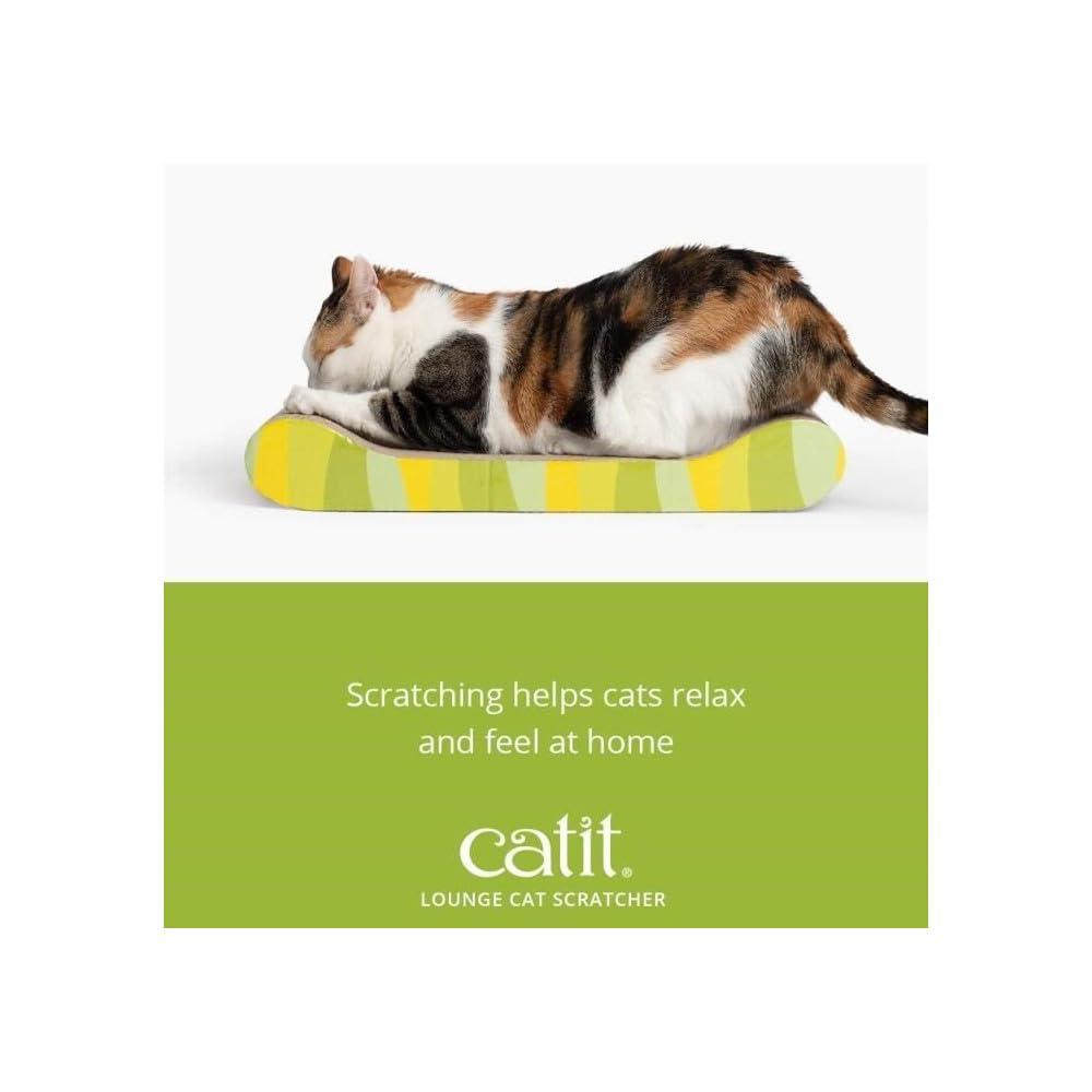Catit Style Scratcher with Catnip Jungle-Stripe Lounge Cat Scratching Pad