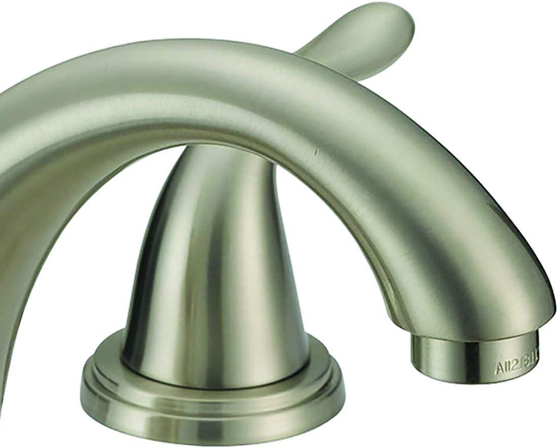 Brushed Nickel Two-Handle Widespread Bathroom Faucet