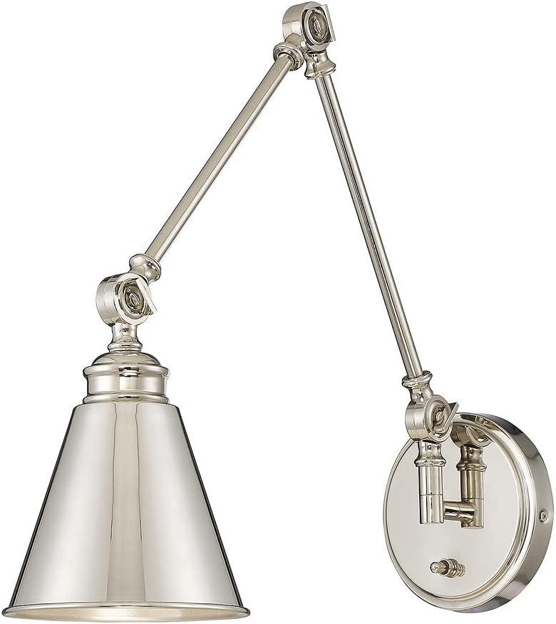 Morland 1-Light Adjustable Wall Sconce in Satin Nickel
