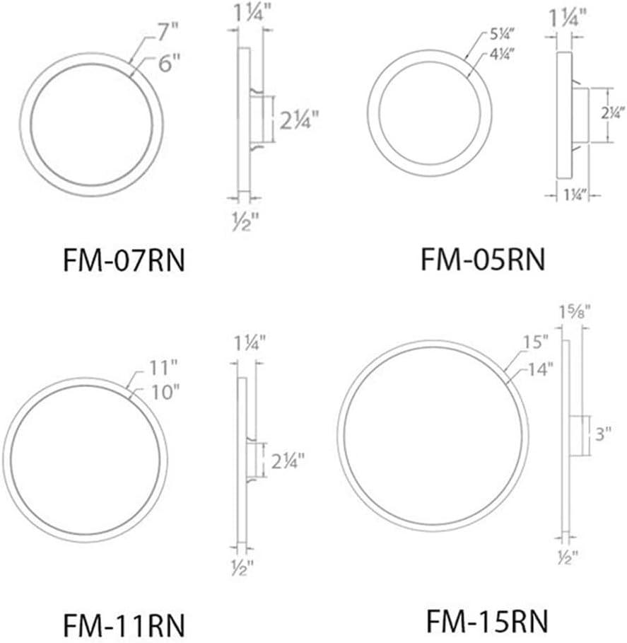 Simple Circle Dimmable LED Flush Mount Light