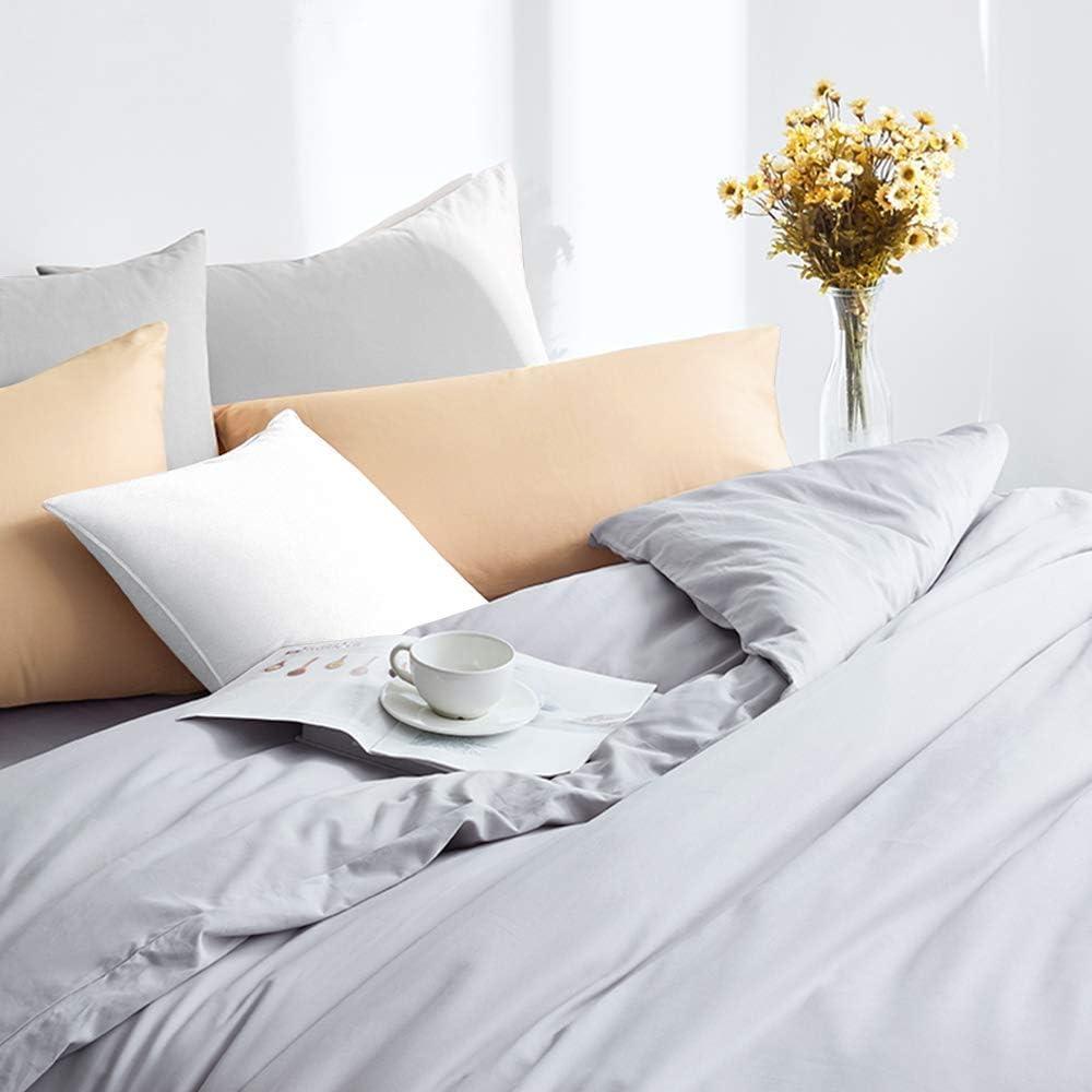 Microfiber Queen - Envelope - 20 x 30 Cloud Grey Pillowcase Set by Bare Home