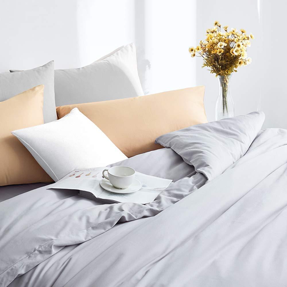 Microfiber Queen - Envelope - 20 x 30 Cloud Grey Pillowcase Set by Bare Home