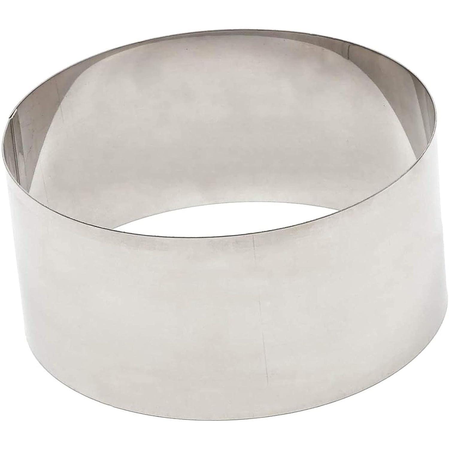 4 Piece Cake Rings for Baking Set, Stainless Steel Round Cutters for Cake Molding, Mousse, Pastries (6, 8, 10, 12 Inch)