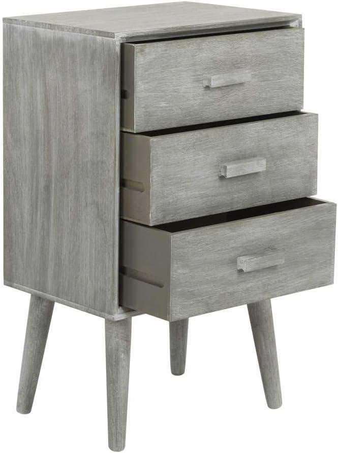 Pomona 3 Drawer Accent Table - CHS5700 - Slate Grey - Safavieh