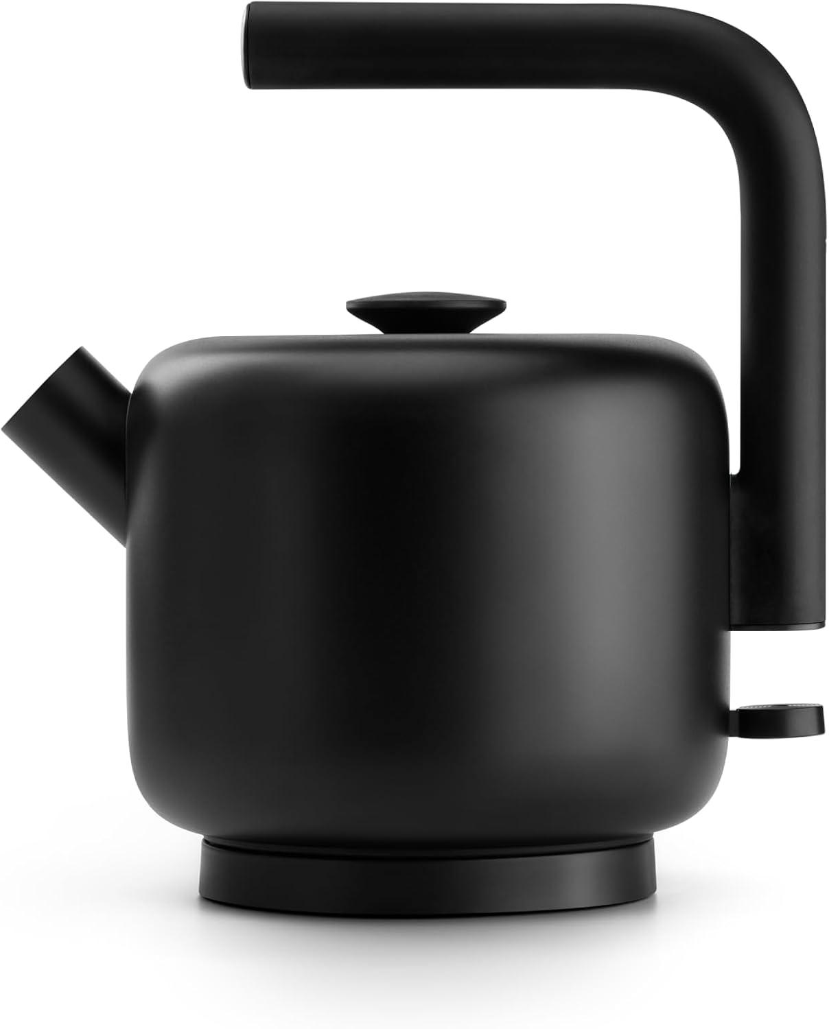 Clyde Matte Black Stainless Steel Electric Kettle, 1.5 Liter