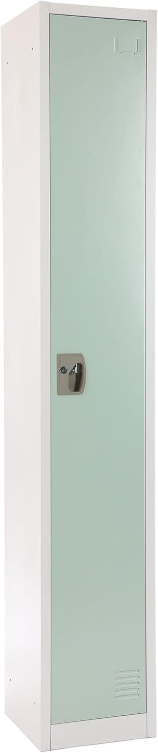 Misty Green Steel Office Locker with Adjustable Shelving