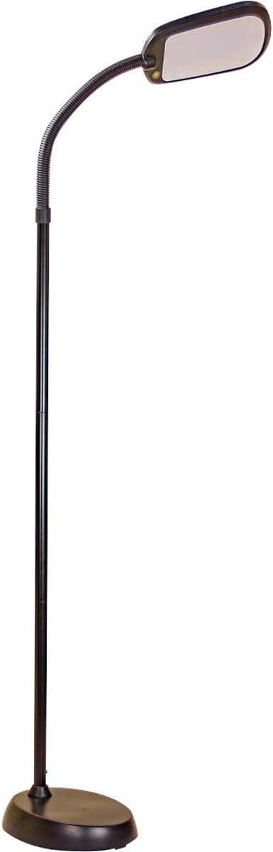 LED Floor Lamp Bright Reader Natural Daylight Full Spectrum Black SLIMMER DESIGN