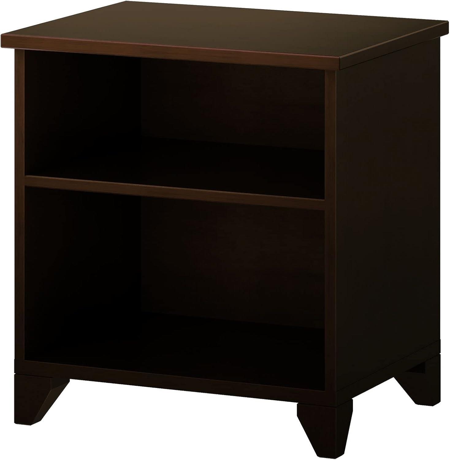 Max & Lily Classic Wood Nightstand with Shelves, Kids Bedside Table/End Table, Small Nightstand for Bedroom, Espresso
