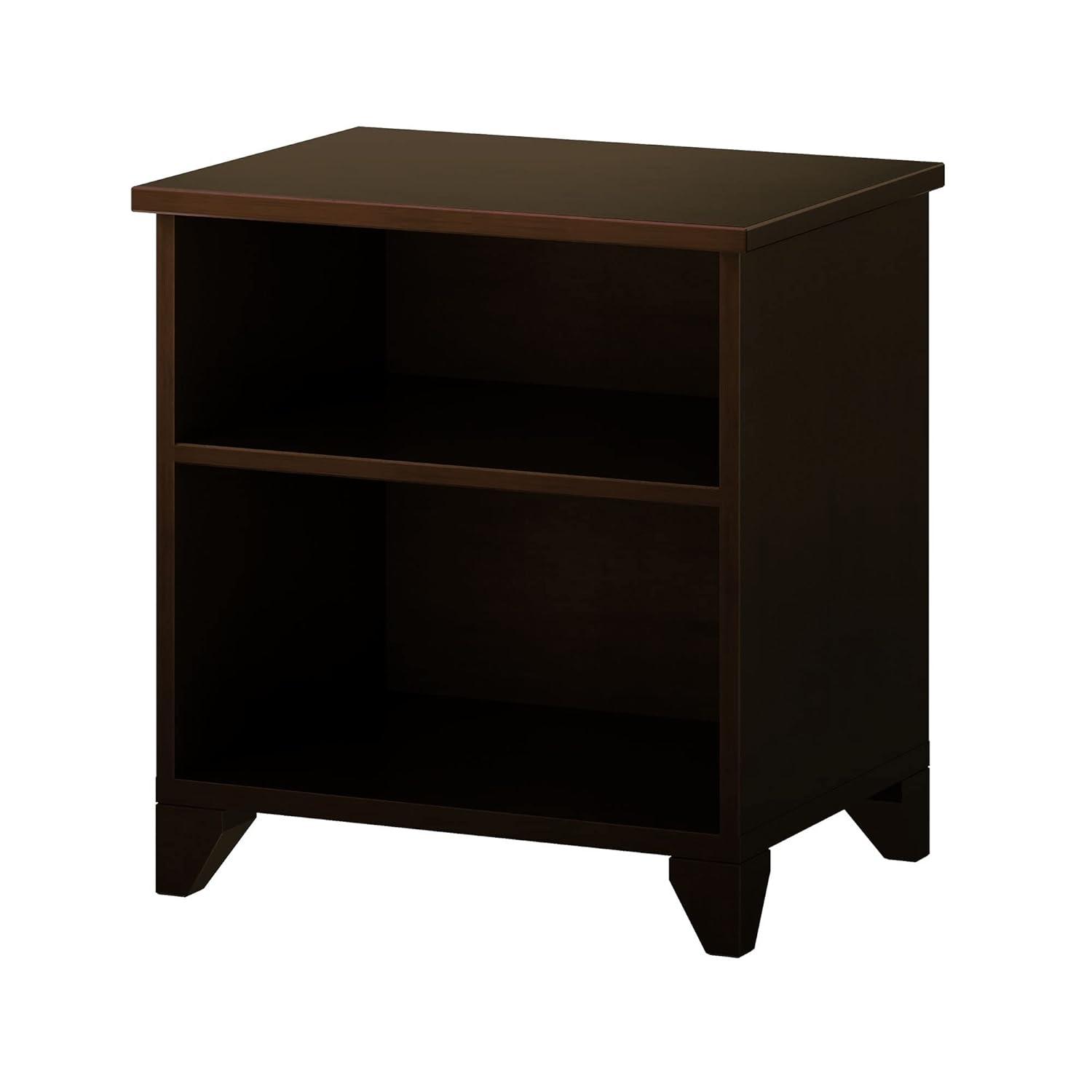 Max & Lily Classic Wood Nightstand with Shelves, Kids Bedside Table/End Table, Small Nightstand for Bedroom, Espresso