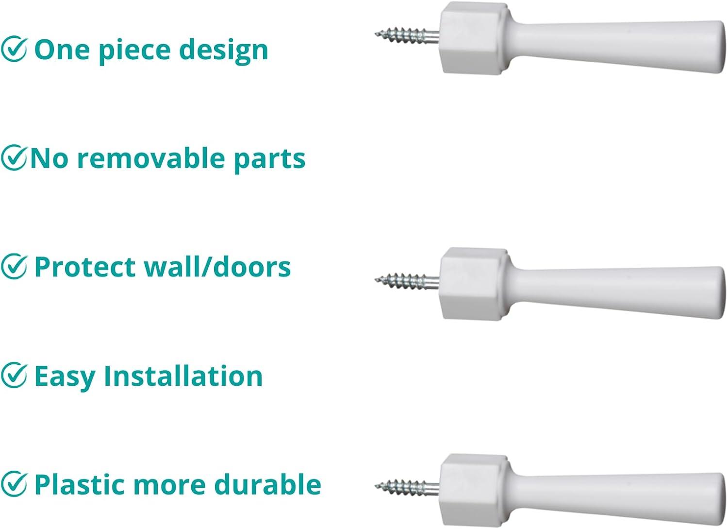 KidCo Child Safety Soft Jamb Door Stop for Child Safety, White