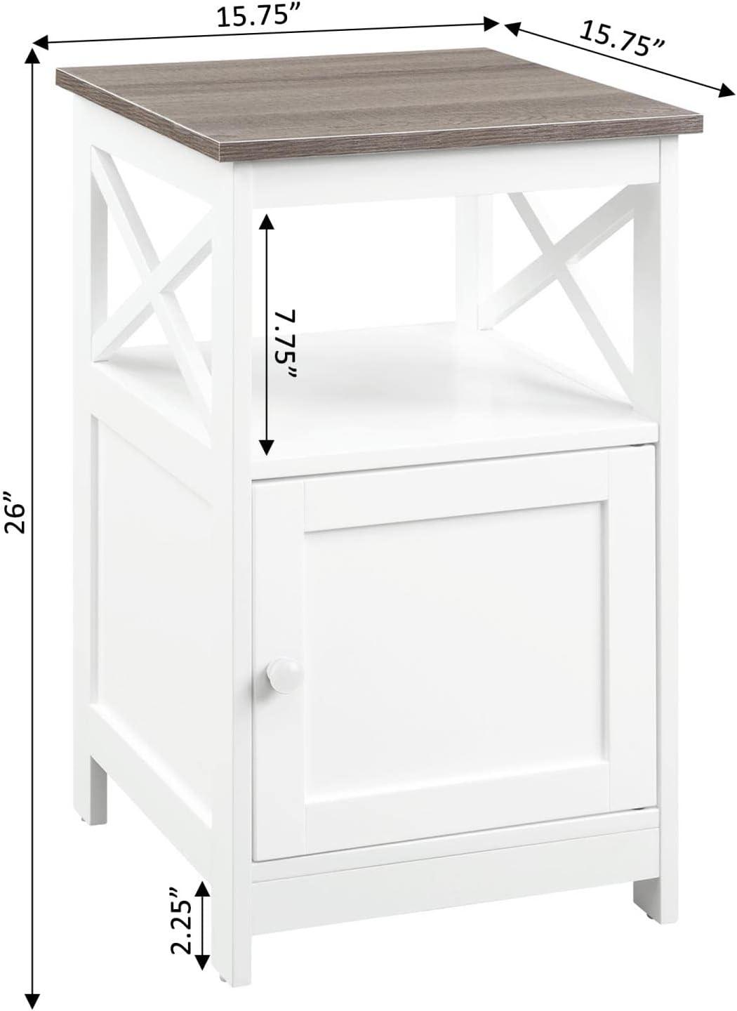 Convenience Concepts Oxford End Table with Cabinet, Multiple Finishes