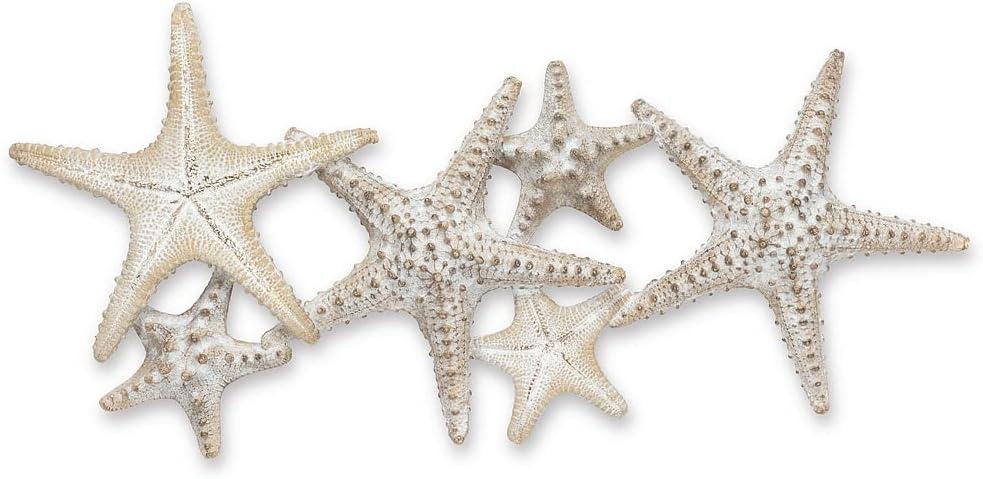 Beige Resin Starfish Family Wall Decor, 23 inches