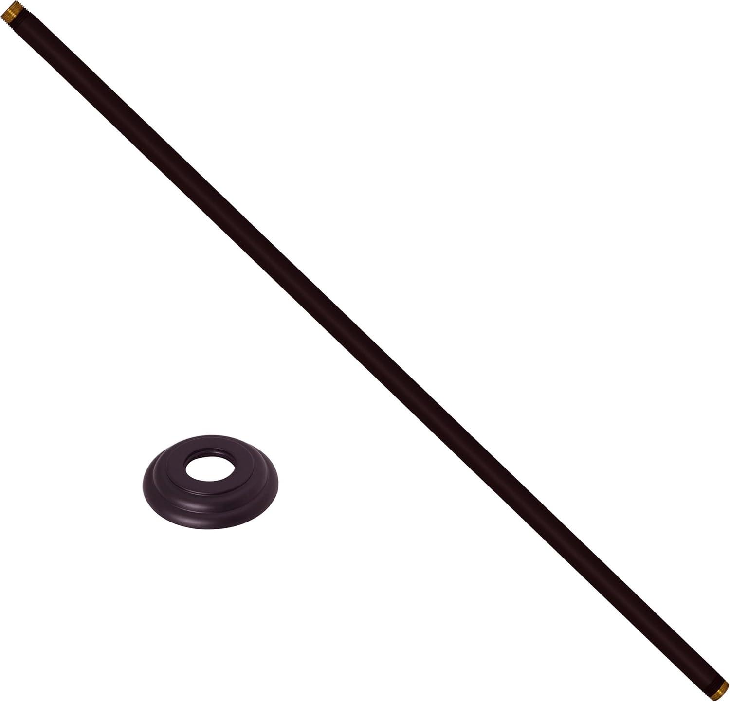 Westbrass 1/2" IPS x 36" Round Ceiling Mount Shower Arm with Flange D3636A-12