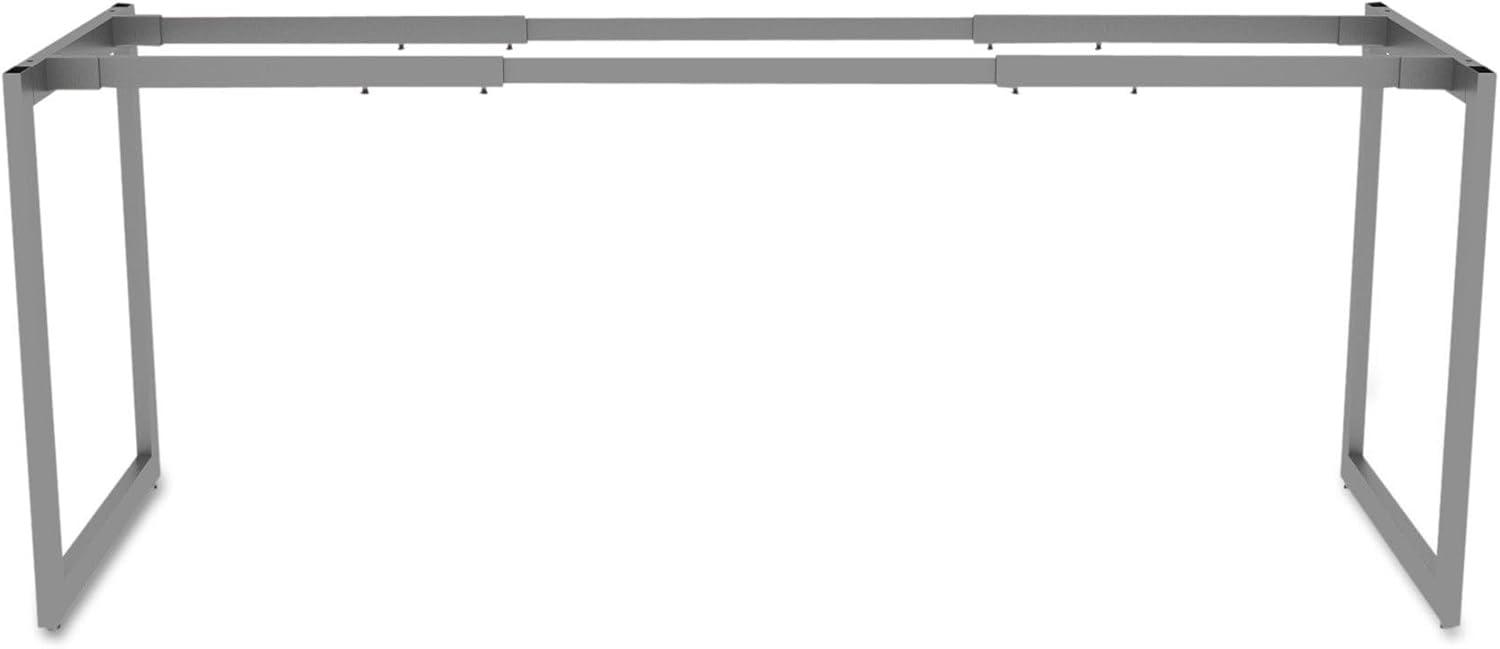 Alera Open Office Desk Series Adjustable O-Leg Desk Base, 47.25 to 70.78w x 23.63d x 28.5h, Silver