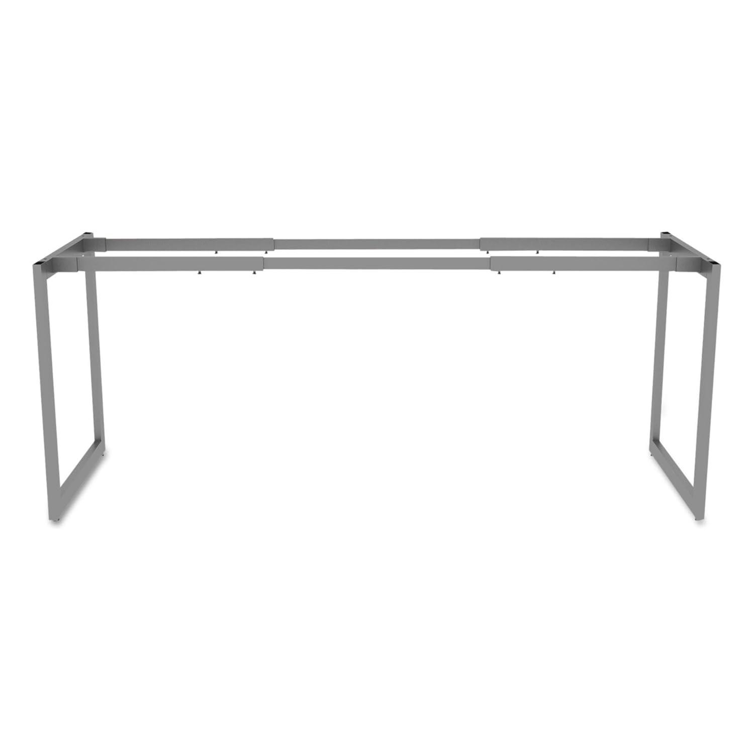 Alera Open Office Desk Series Adjustable O-Leg Desk Base, 47.25 to 70.78w x 23.63d x 28.5h, Silver