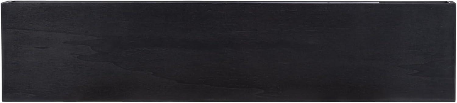 Kate & Laurel All Things Decor 36"x8" Havlock Wood Floating Shelf Black