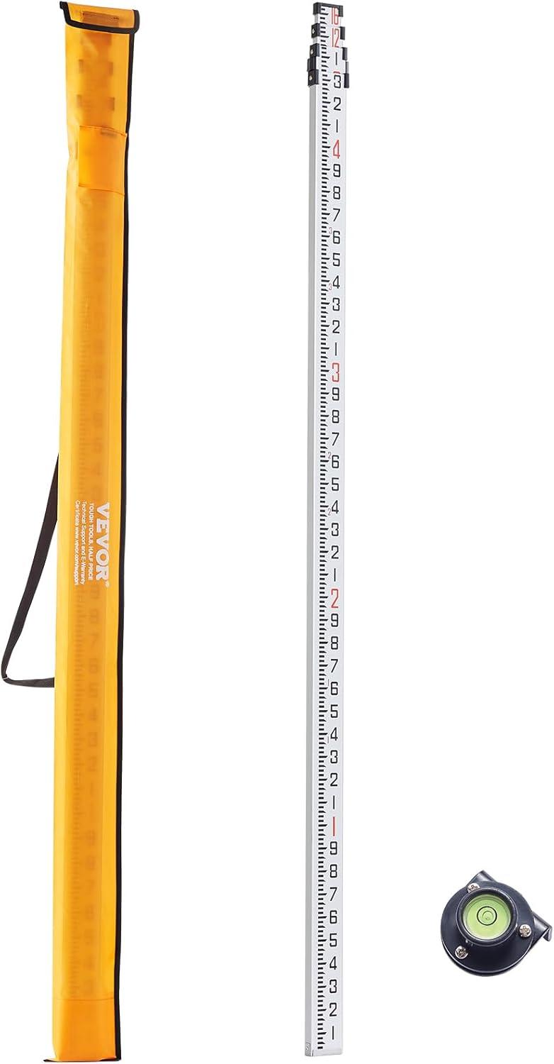16 ft. Aluminum Telescopic Folding Measuring Rod with Double-Sided Scale