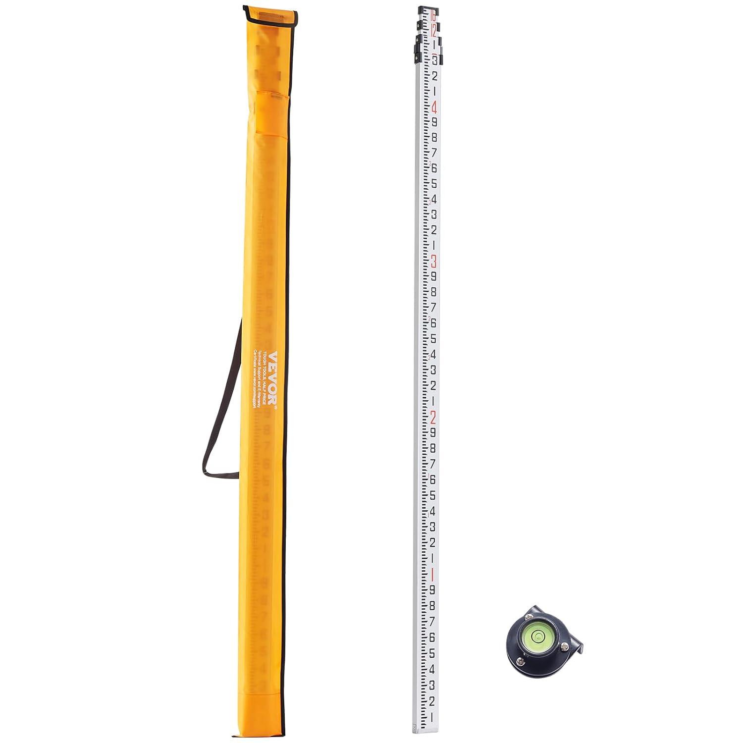 16 ft. Aluminum Telescopic Folding Measuring Rod with Double-Sided Scale