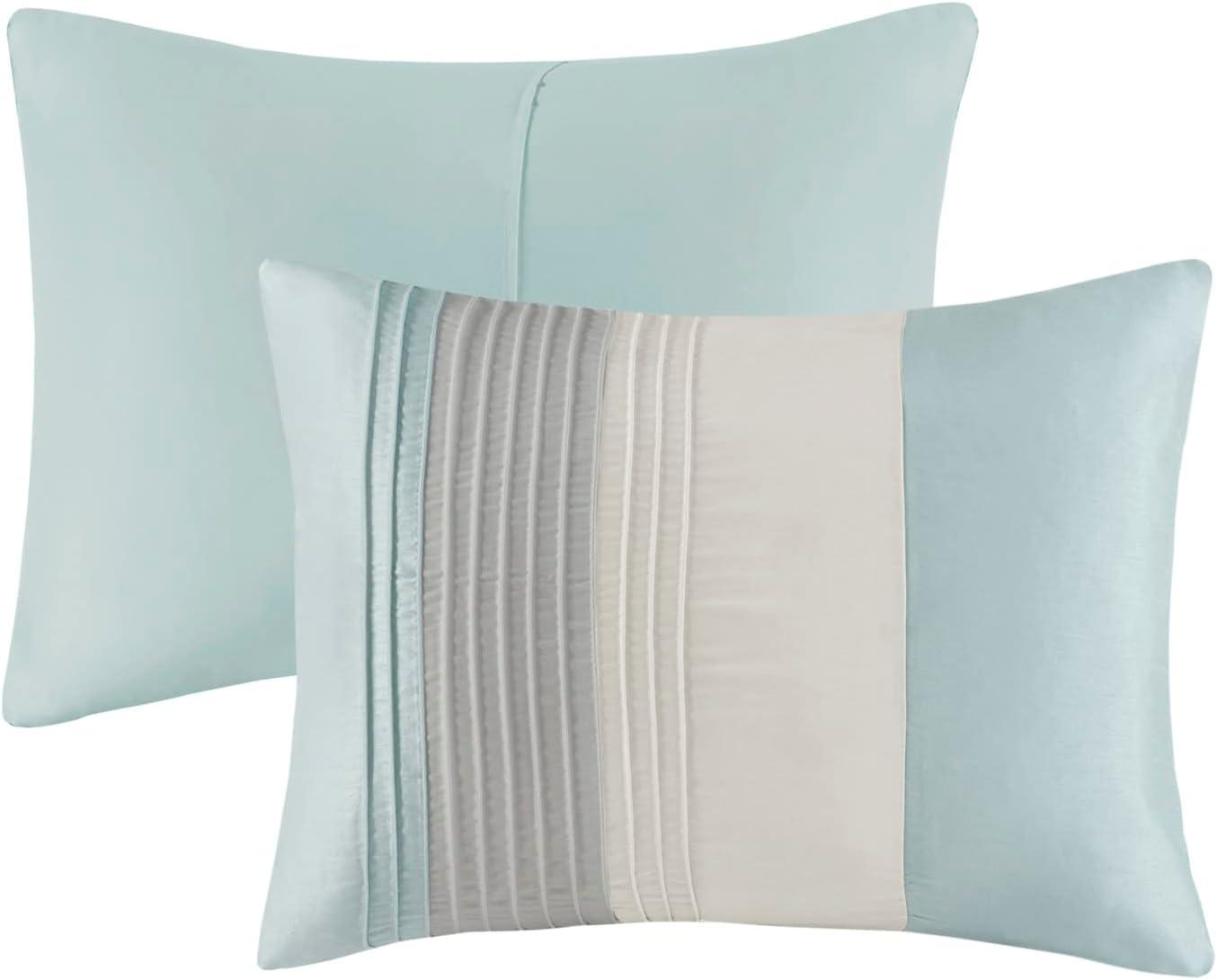 Madison Park Amherst 7 Piece Striped and Pleated Comforter Set