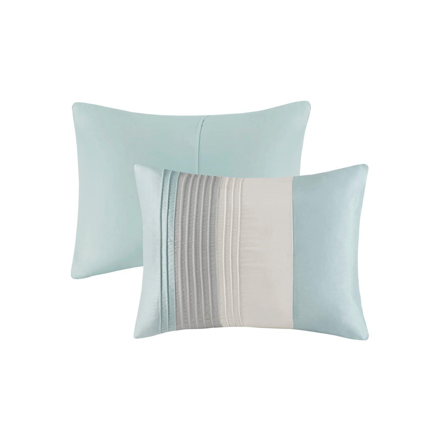 Madison Park Amherst 7 Piece Striped and Pleated Comforter Set