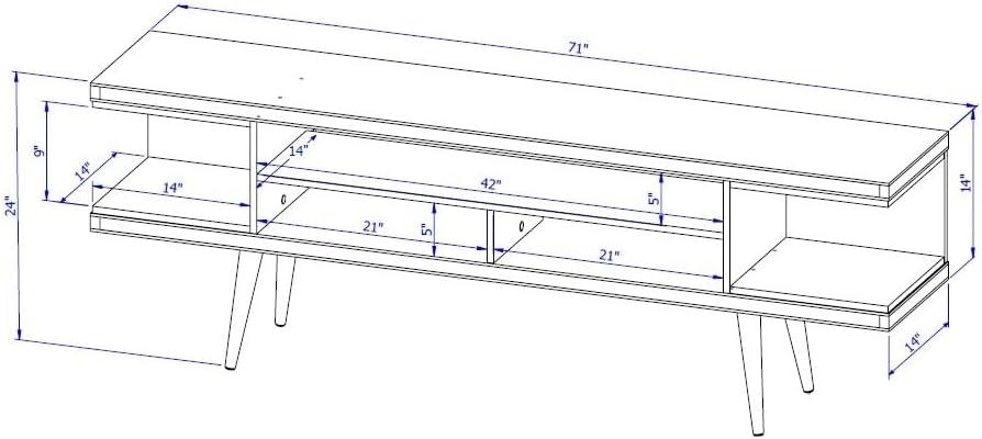 Utopia Wood TV Stand For Tvs Up To 65" In White/Maple Cream