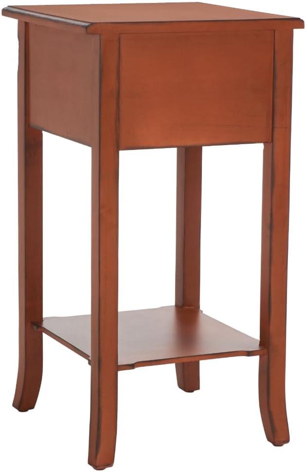 Ernest End Table - AMH4080A - Dark Brown - Safavieh Couture