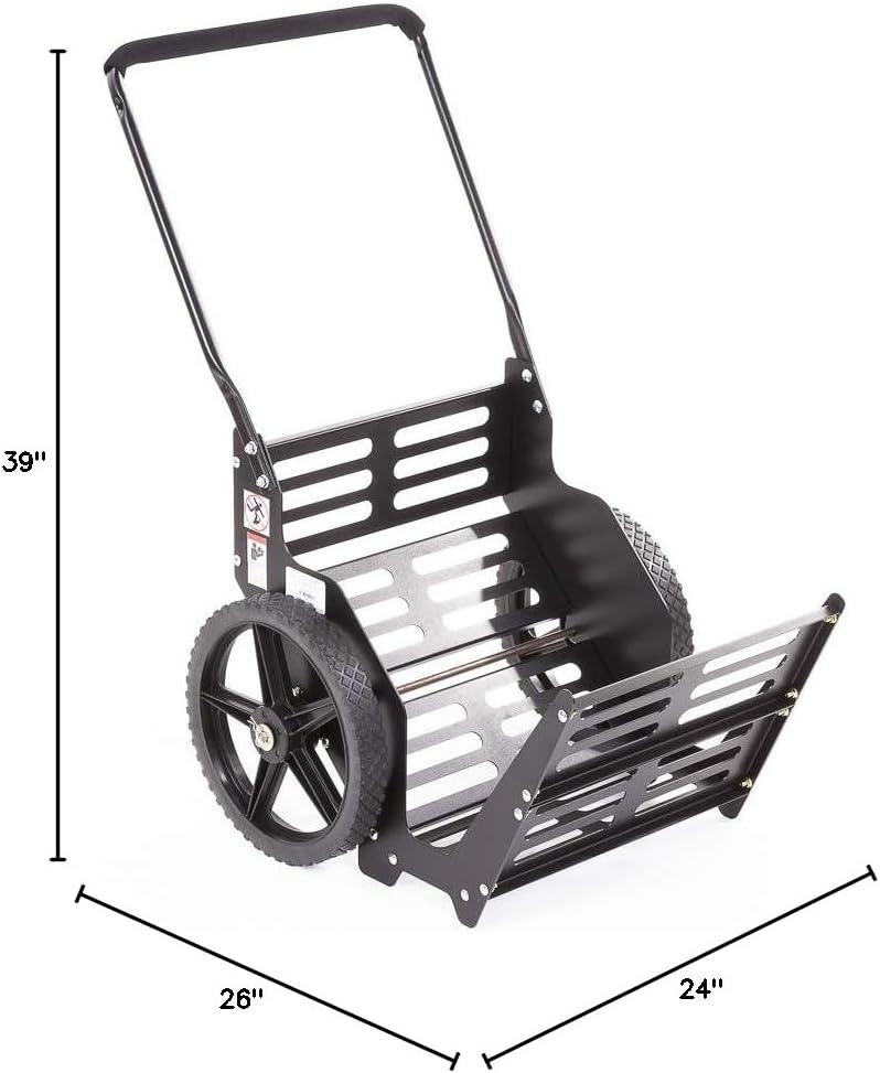 Black Alloy Steel Outdoor Firewood Utility Cart