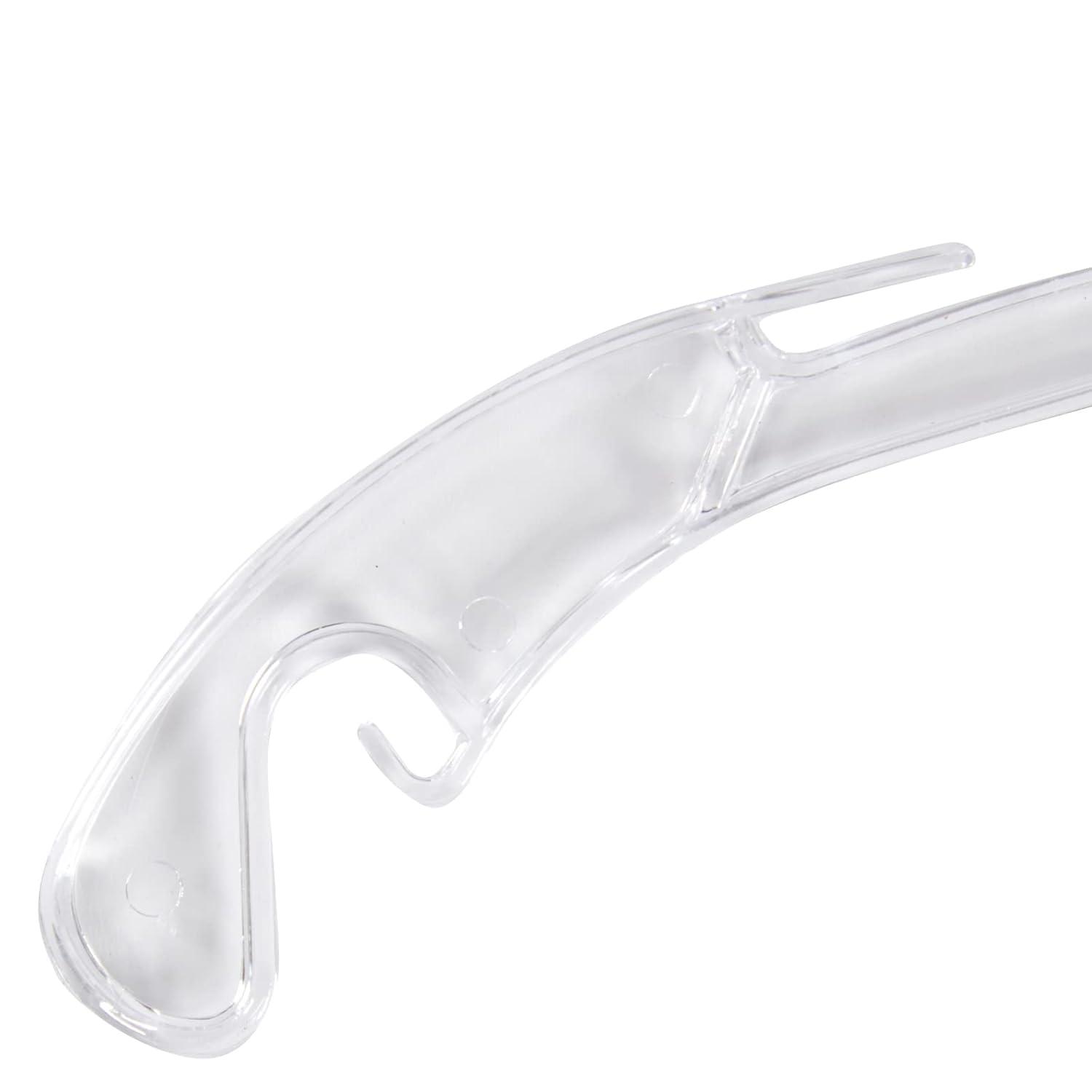 17 inch Clear Plastic Dress Hangers (Case of 20)