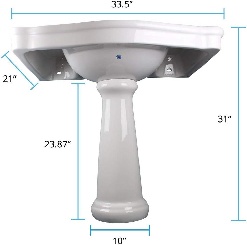 The Renovators Supply Inc. China 21'' Gloss White Vitreous China Rectangular Bathroom Sink with Overflow