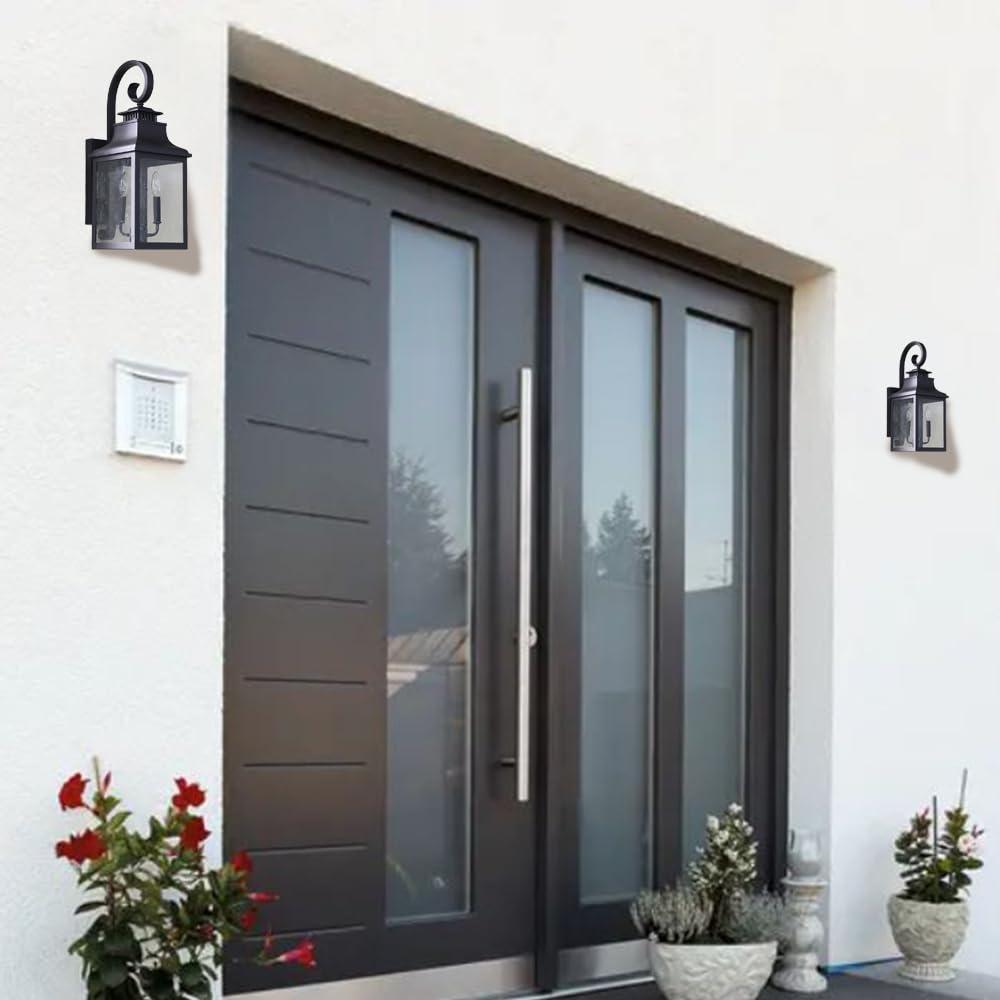 AA Warehousing ELW2283BL Exterior Wall Lighting, Black